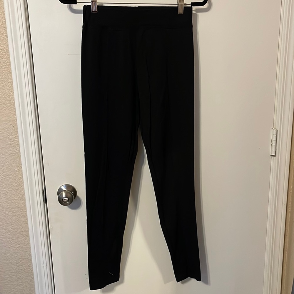 Skinny fit stretch dress pants with front leg seam detail, size medium